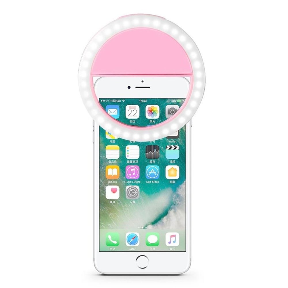 NWT Pink LED Selfie Ring Light for Smartphones